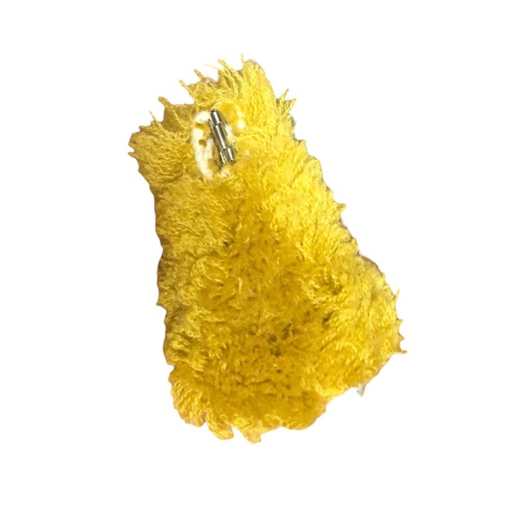 Anthropologie Jasper and Jeera coin purse fuzzy yellow carpet material - Picture 4 of 7